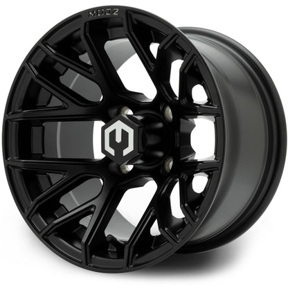 MODZ® Matrix Matte Black 12" Golf Cart Wheel
