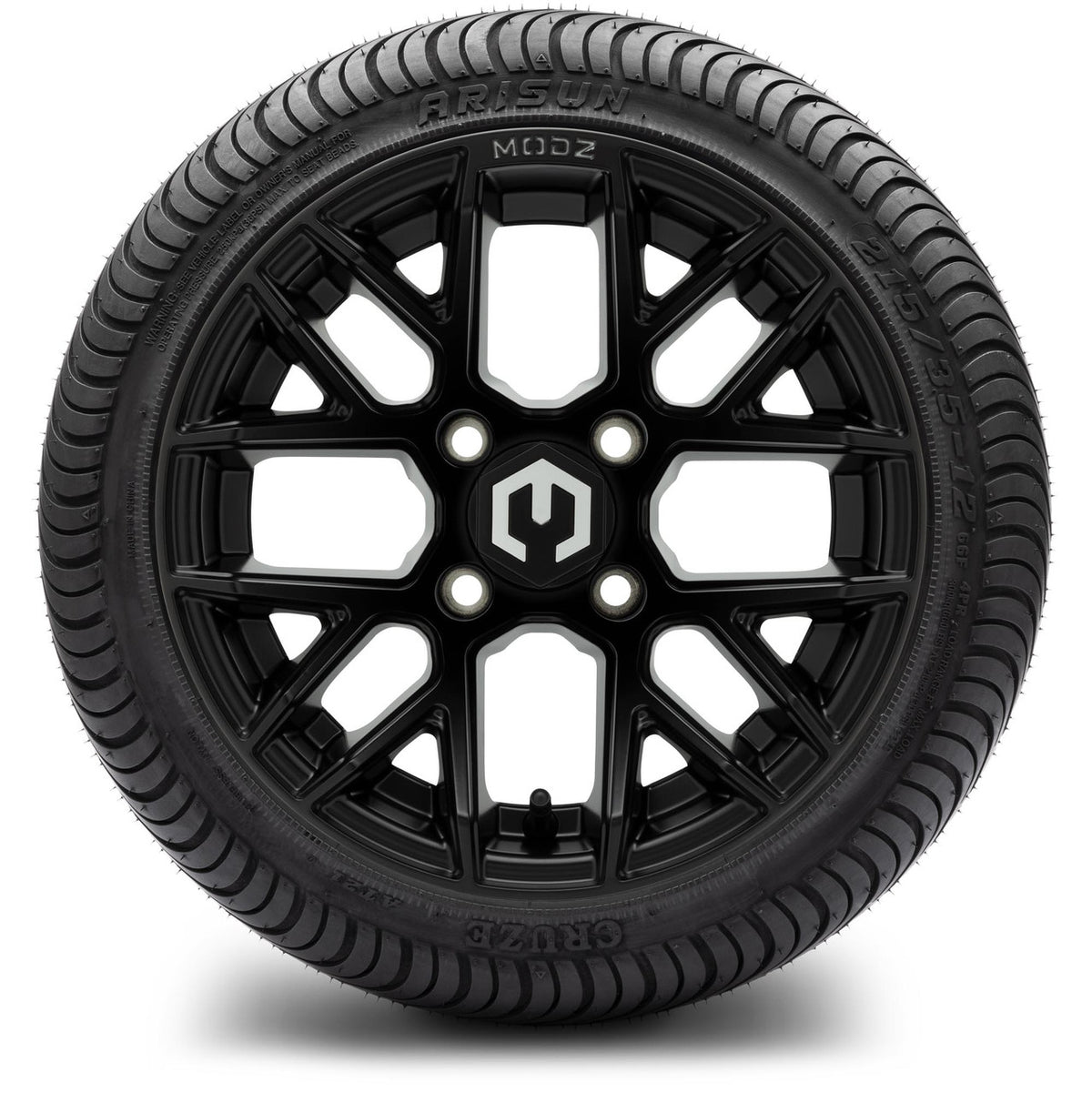 MODZ® 12" Matrix Matte Black Wheels & Street Tires Combo