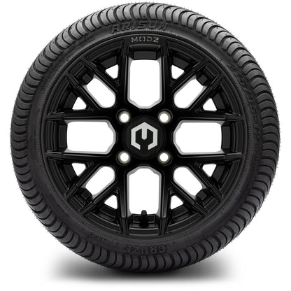 MODZ® 12" Matrix Matte Black Wheels & Street Tires Combo
