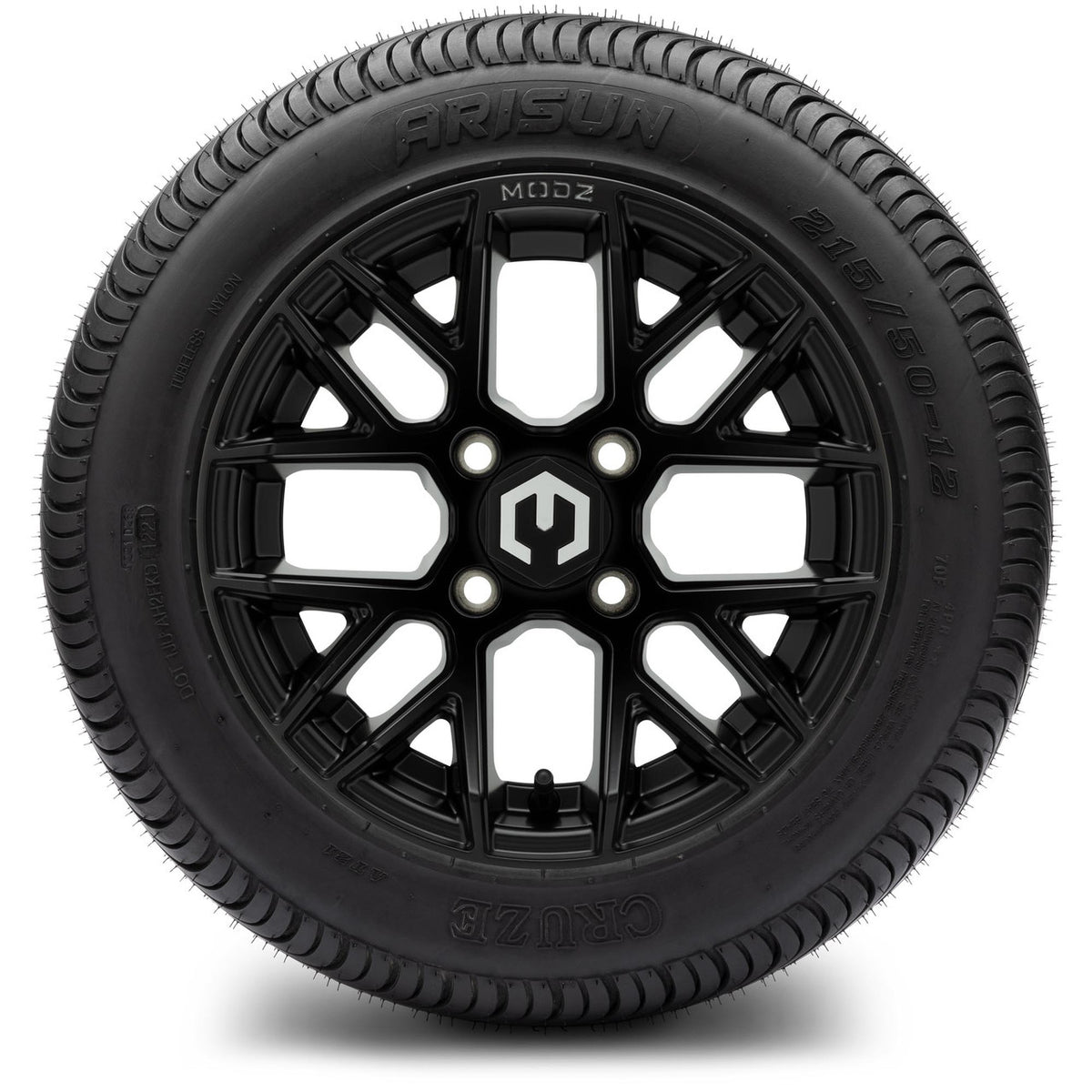 MODZ® 12" Matrix Matte Black Wheels & Street Tires Combo