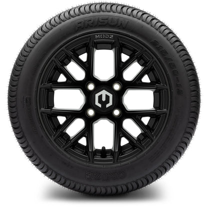 MODZ® 12" Matrix Matte Black Wheels & Street Tires Combo