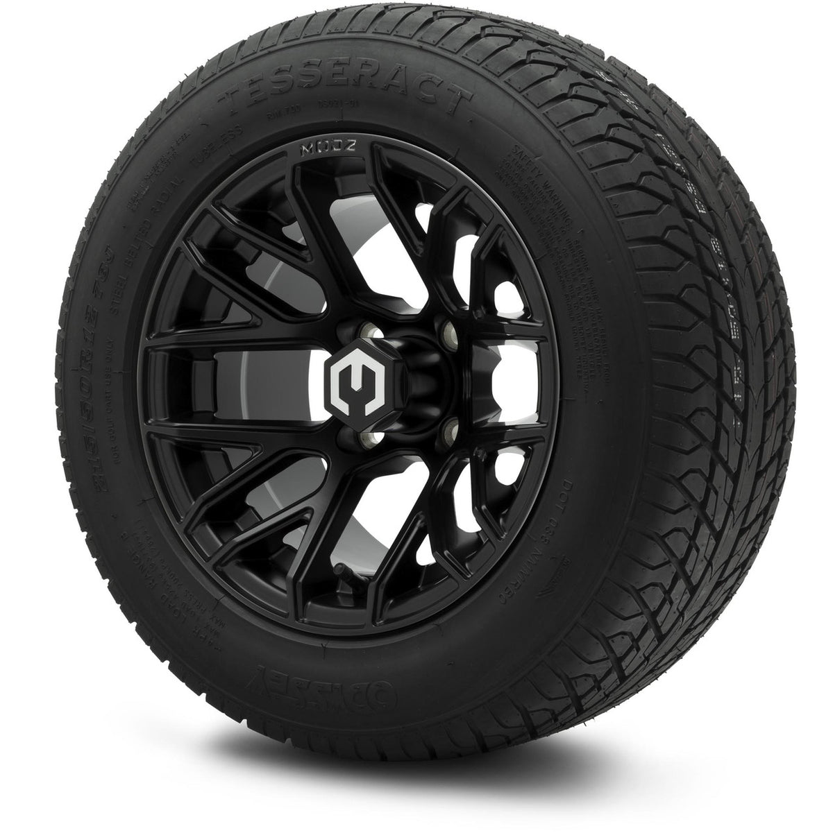 MODZ® 12" Matrix Matte Black Wheels & Street Tires Combo