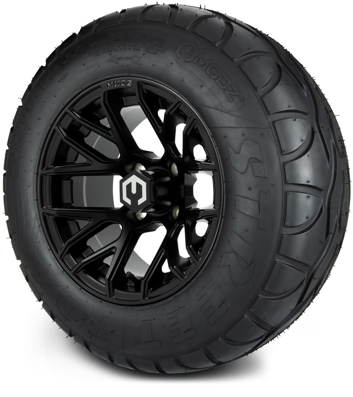 MODZ® 12" Matrix Matte Black Wheels & Street Tires Combo