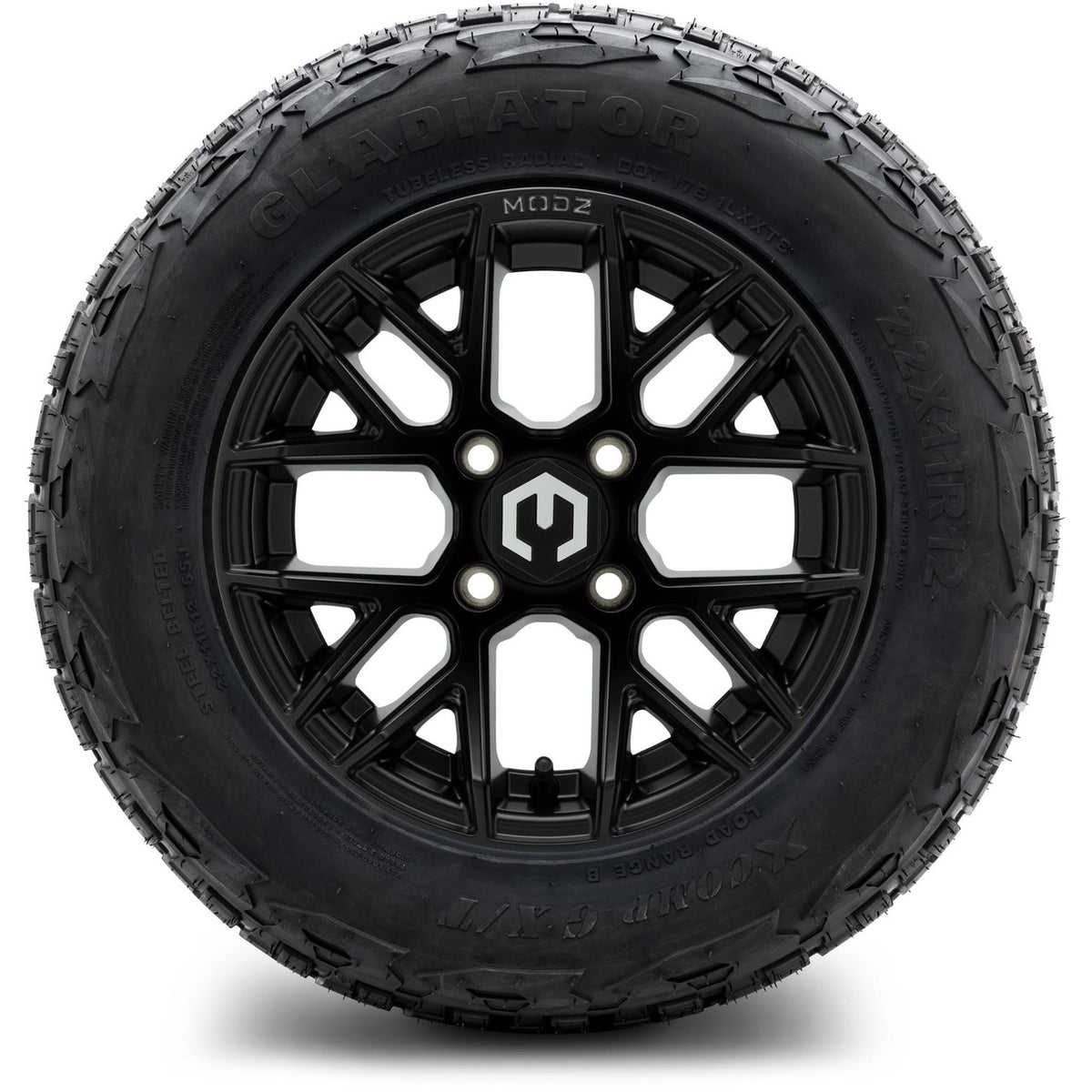 MODZ® 12" Matrix Matte Black Wheels & Off-Road Tires Combo