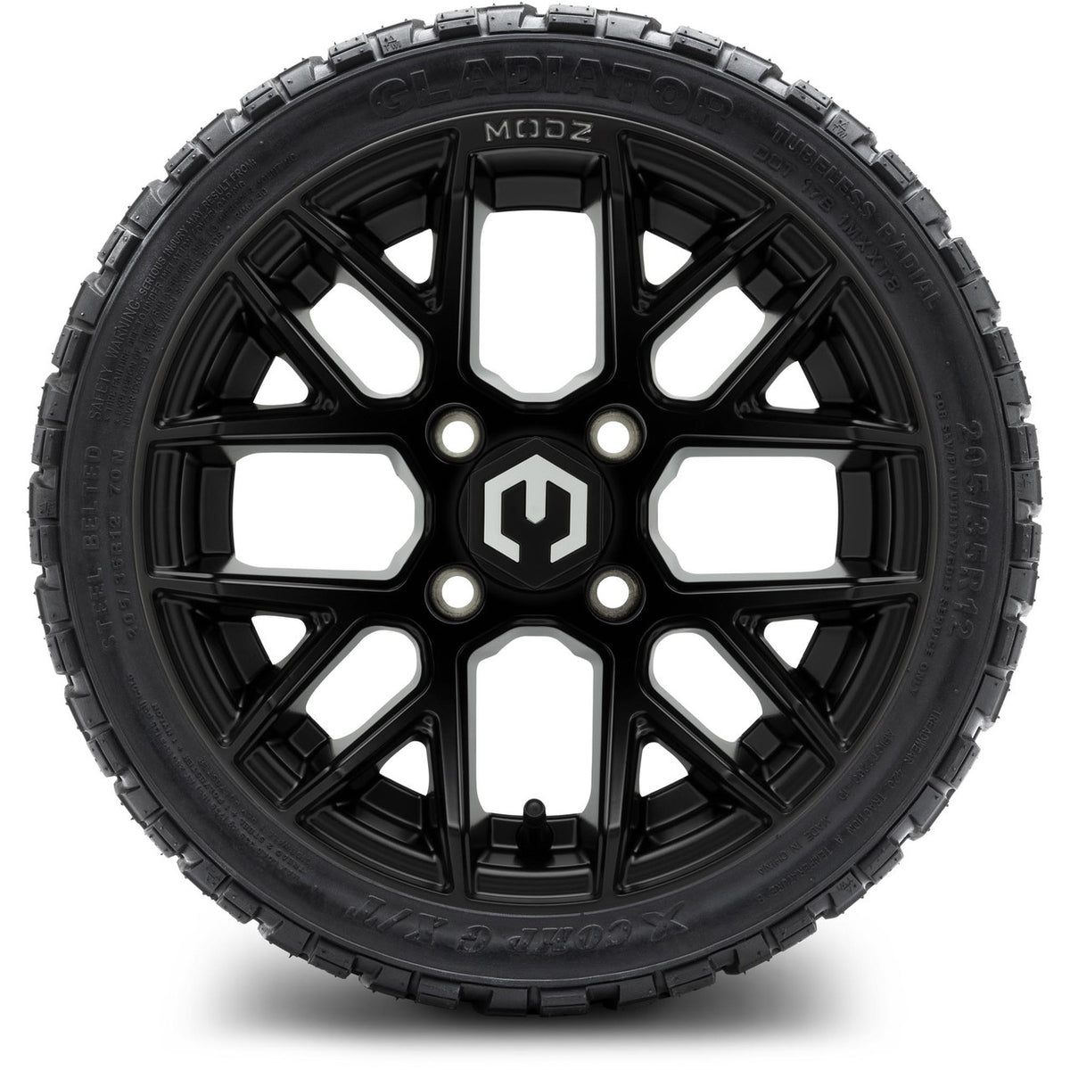MODZ® 12" Matrix Matte Black Wheels & Off-Road Tires Combo