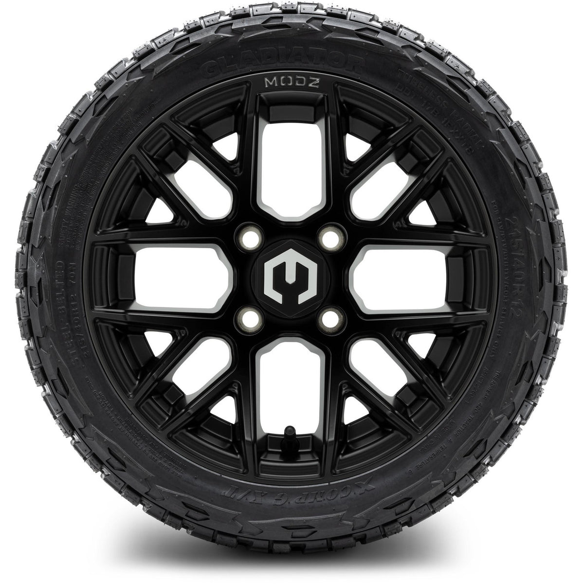 MODZ® 12" Matrix Matte Black Wheels & Off-Road Tires Combo
