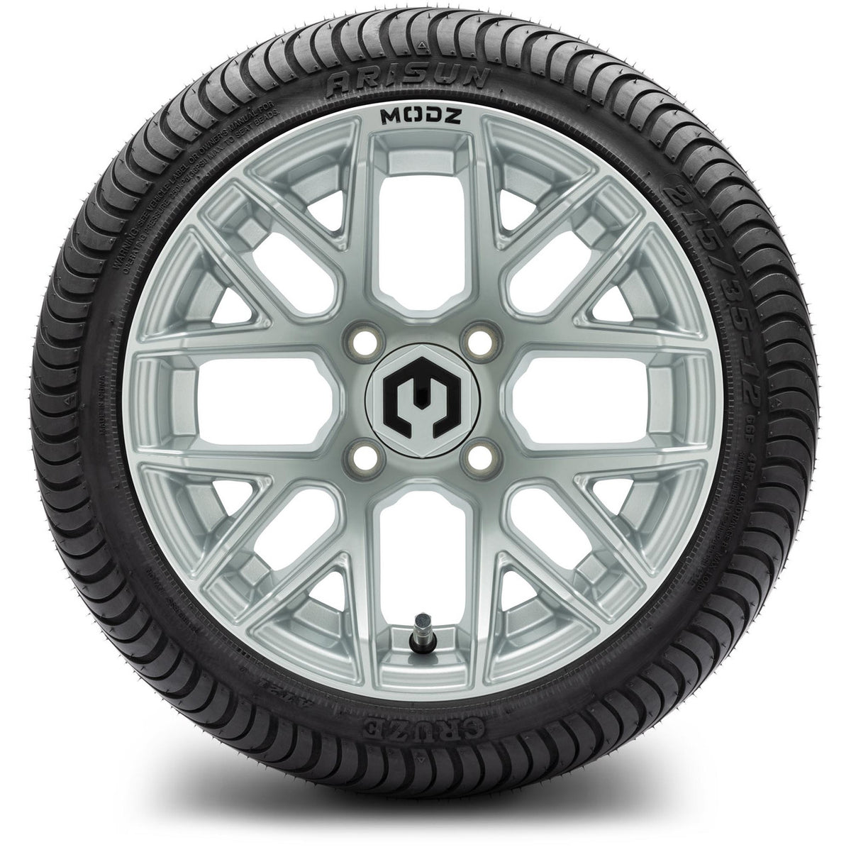 MODZ® 12" Matrix Silver Wheels & Street Tires Combo