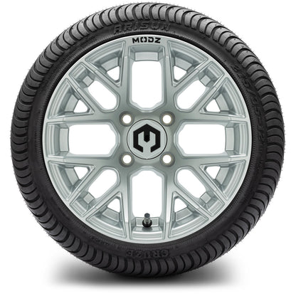 MODZ® 12" Matrix Silver Wheels & Street Tires Combo