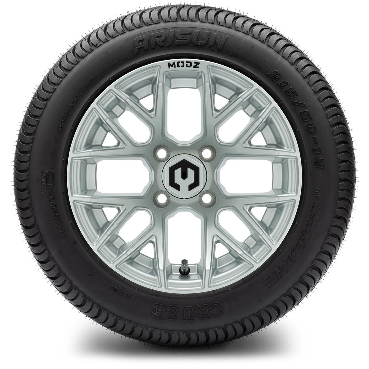 MODZ® 12" Matrix Silver Wheels & Street Tires Combo