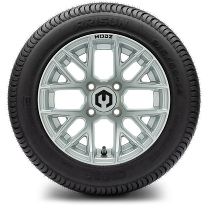 MODZ® 12" Matrix Silver Wheels & Street Tires Combo