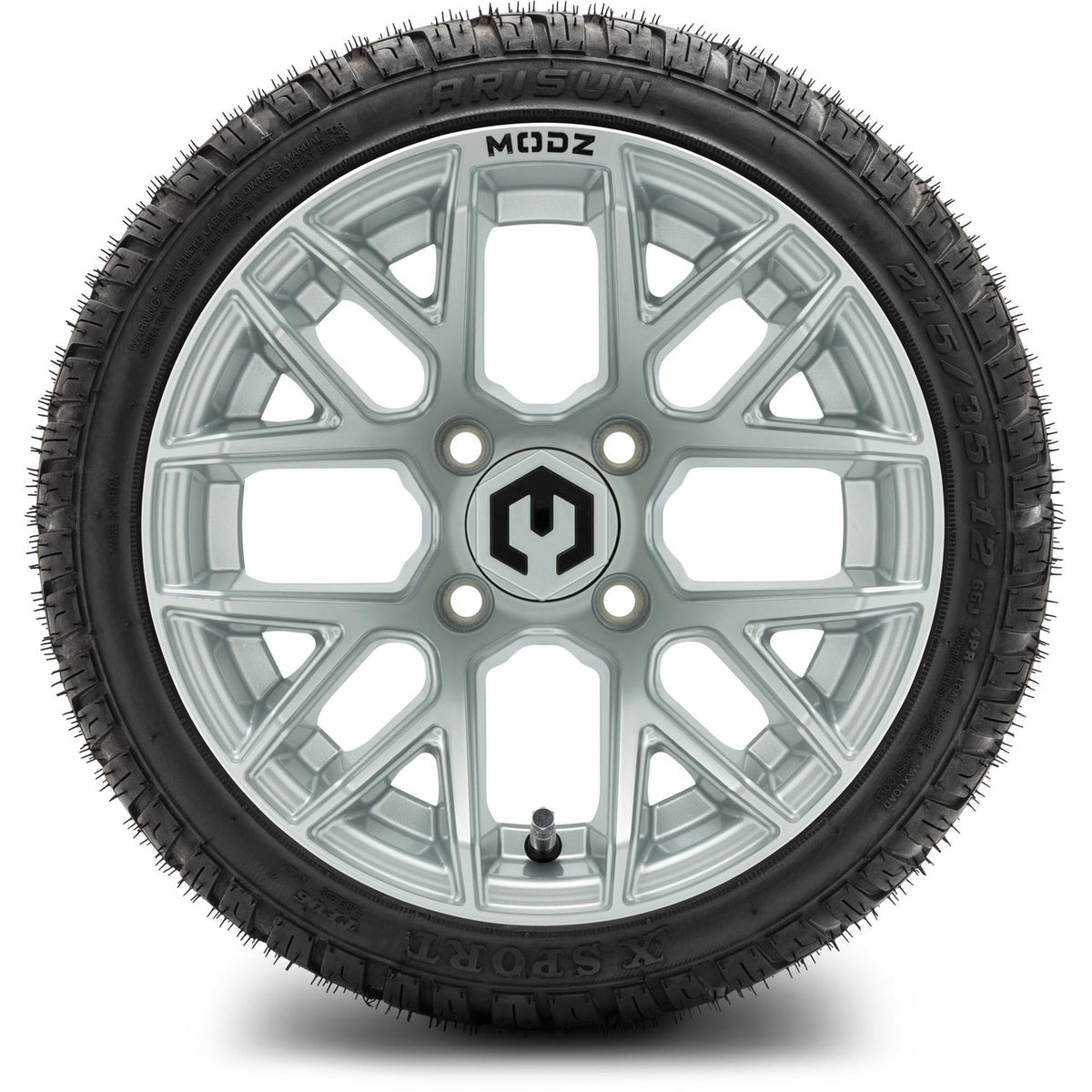 MODZ® 12" Matrix Silver Wheels & Street Tires Combo