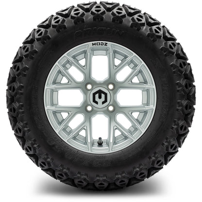 MODZ® 12" Matrix Silver Wheels & Off-Road Tires Combo