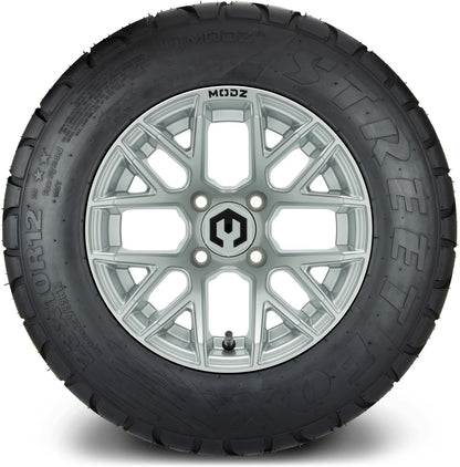 MODZ® 12" Matrix Silver Wheels & Street Tires Combo