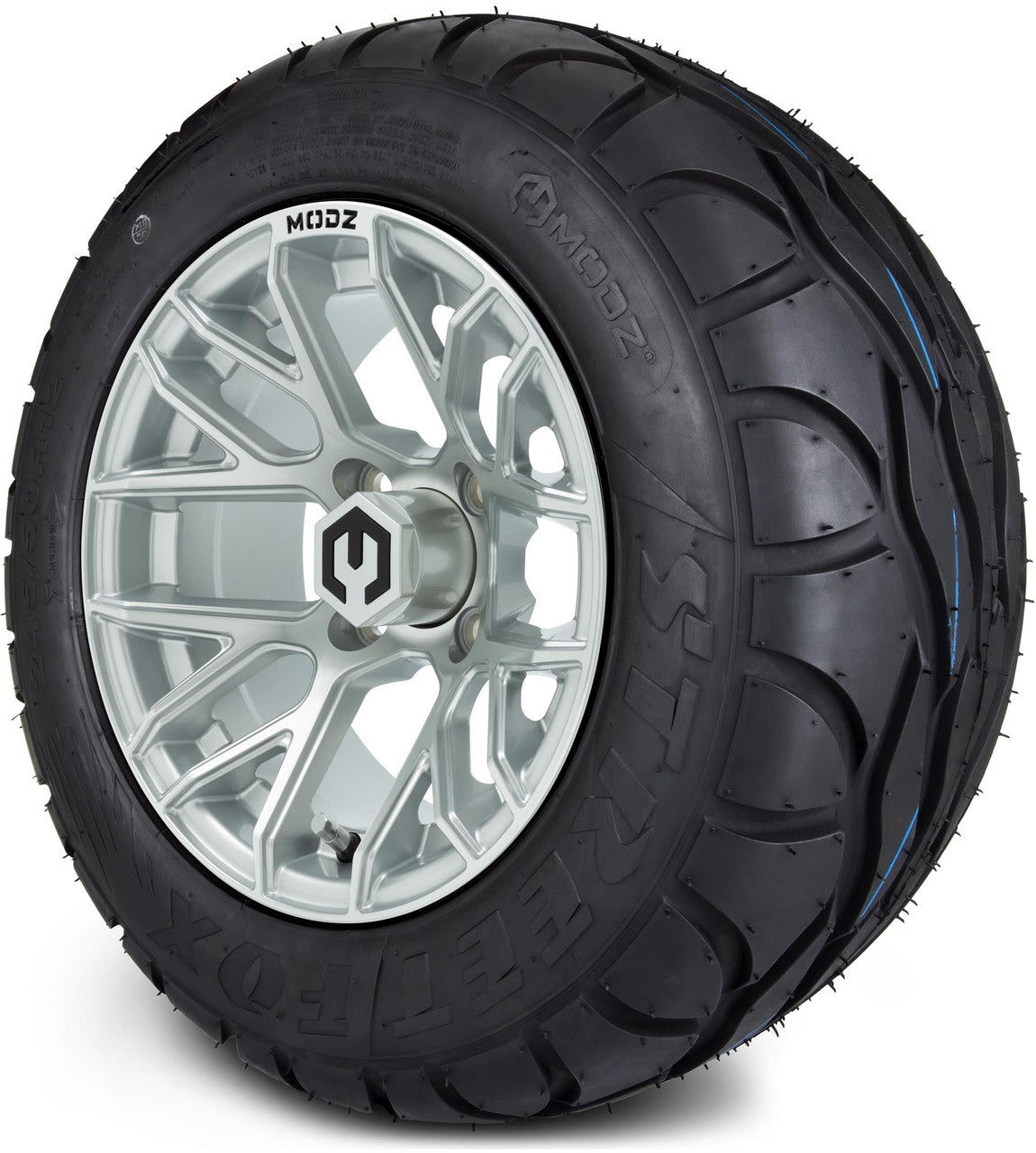 MODZ® 12" Matrix Silver Wheels & Street Tires Combo