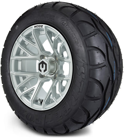 MODZ® 12" Matrix Silver Wheels & Street Tires Combo