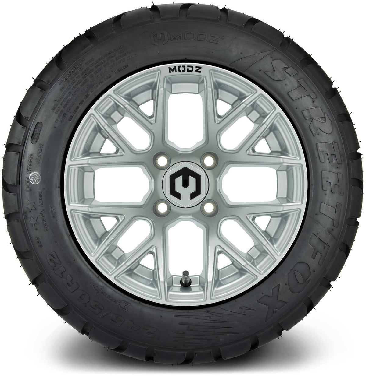 MODZ® 12" Matrix Silver Wheels & Street Tires Combo