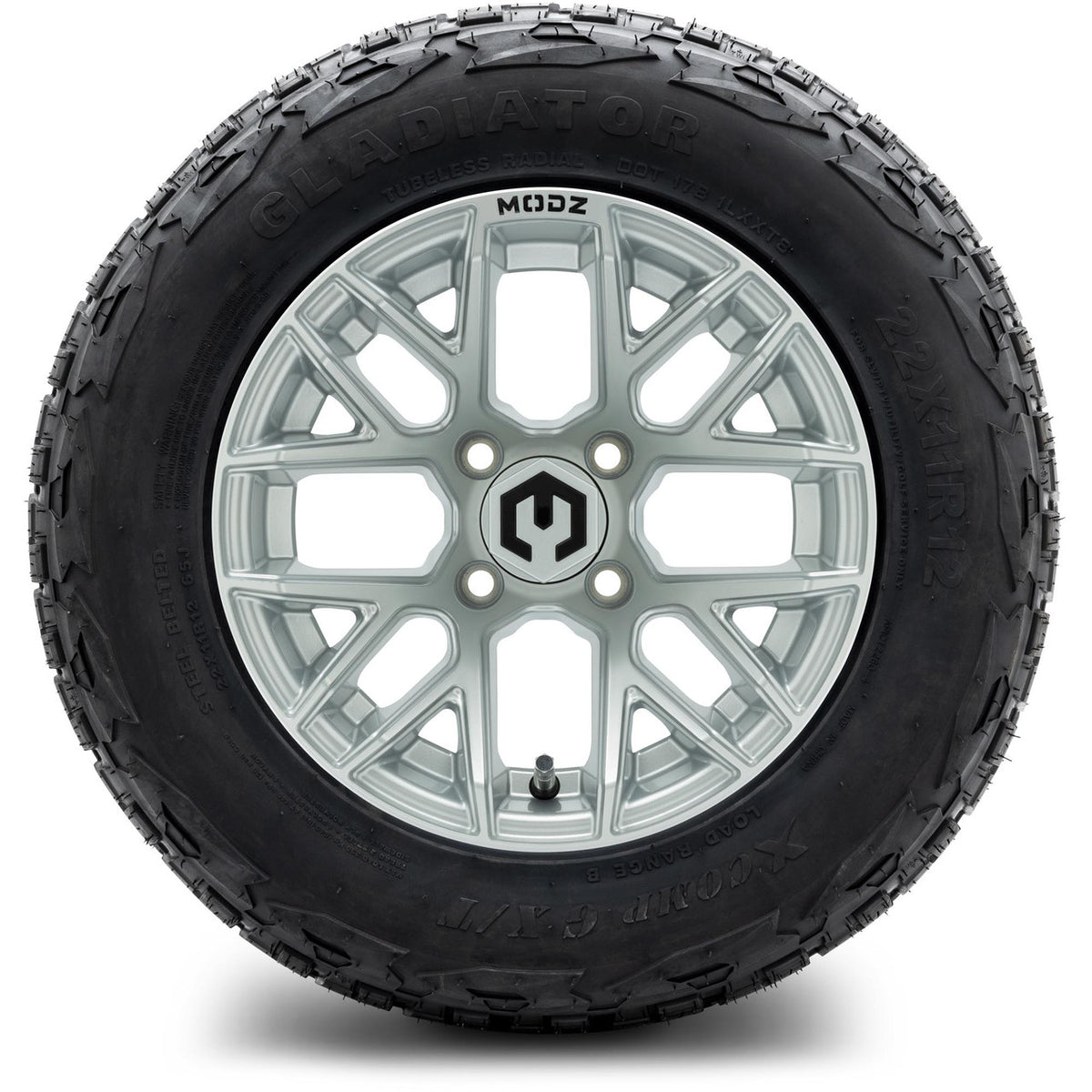 MODZ® 12" Matrix Silver Wheels & Off-Road Tires Combo