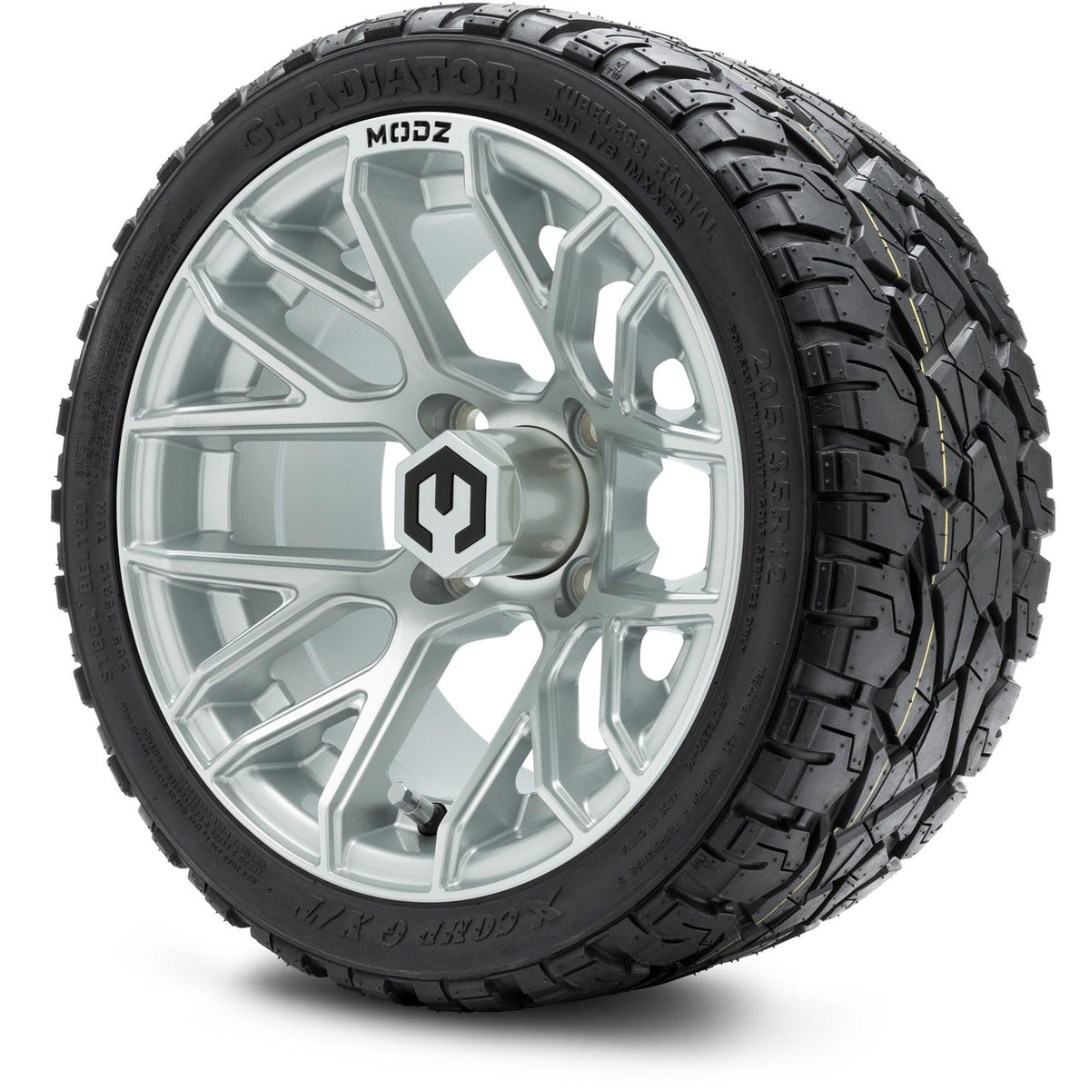 MODZ® 12" Matrix Silver Wheels & Off-Road Tires Combo