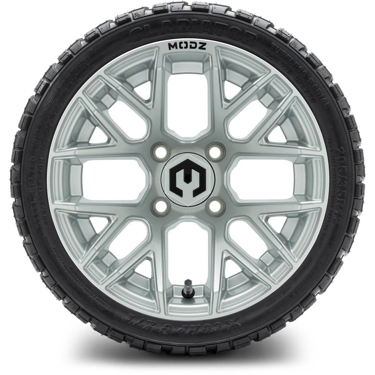 MODZ® 12" Matrix Silver Wheels & Off-Road Tires Combo
