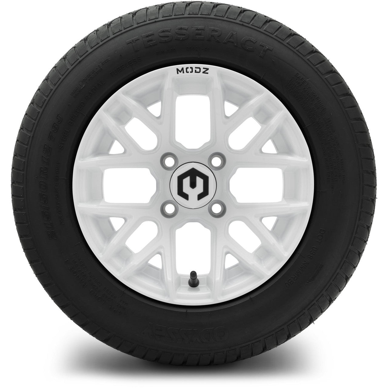 MODZ® 12" Matrix Glossy White Wheels & Street Tires Combo
