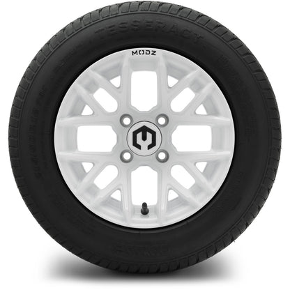 MODZ® 12" Matrix Glossy White Wheels & Street Tires Combo