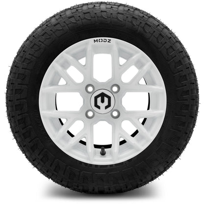 MODZ® 12" Matrix Glossy White Wheels & Off-Road Tires Combo
