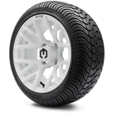 MODZ® 12" Matrix Glossy White Wheels & Street Tires Combo
