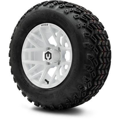 MODZ® 12" Matrix Glossy White Wheels & Off-Road Tires Combo