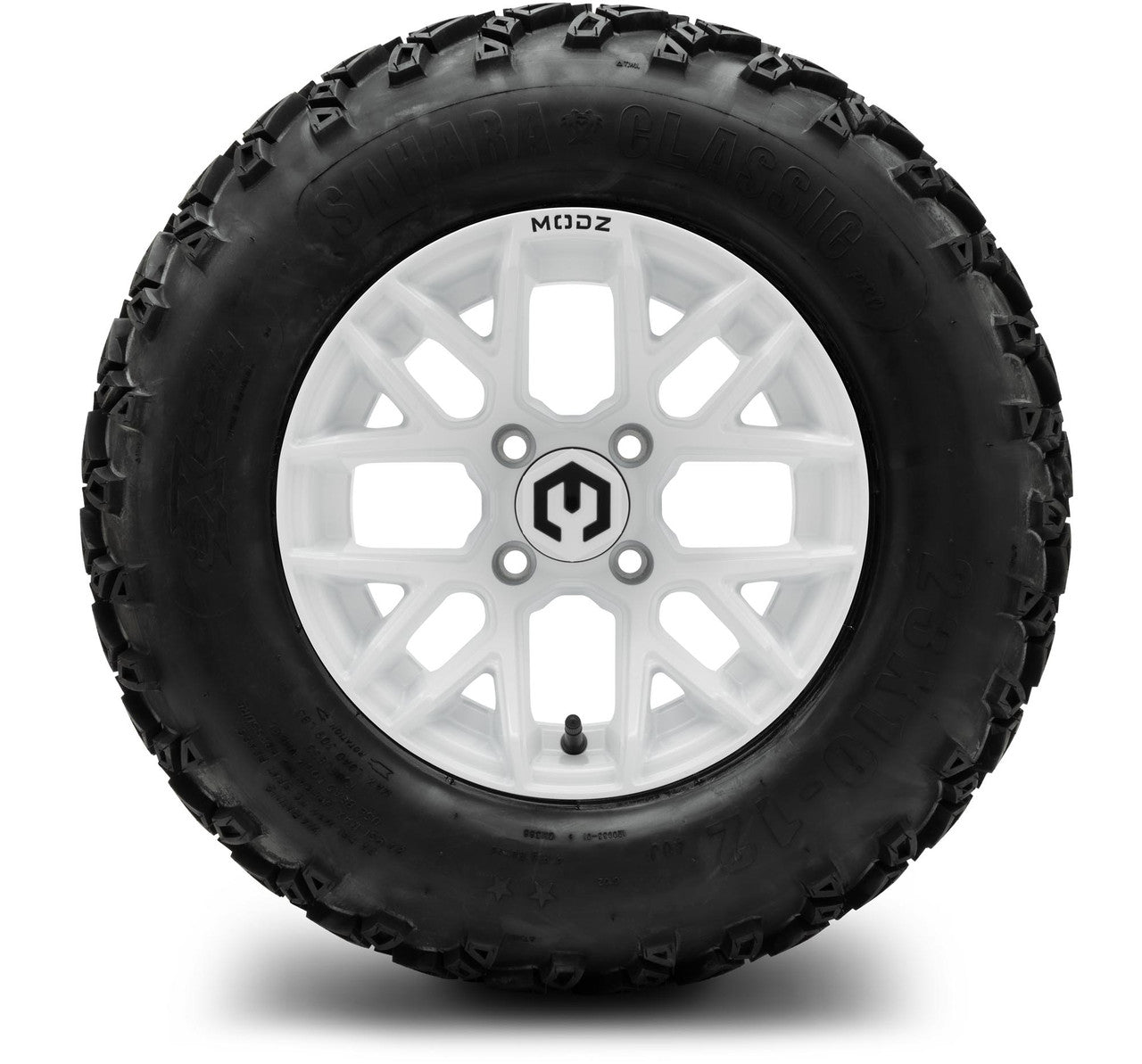 MODZ® 12" Matrix Glossy White Wheels & Off-Road Tires Combo