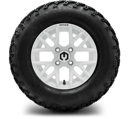 MODZ® 12" Matrix Glossy White Wheels & Off-Road Tires Combo