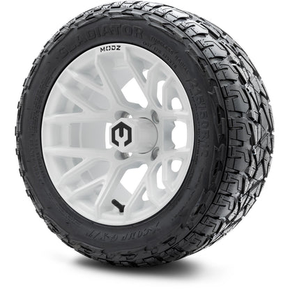 MODZ® 12" Matrix Glossy White Wheels & Off-Road Tires Combo