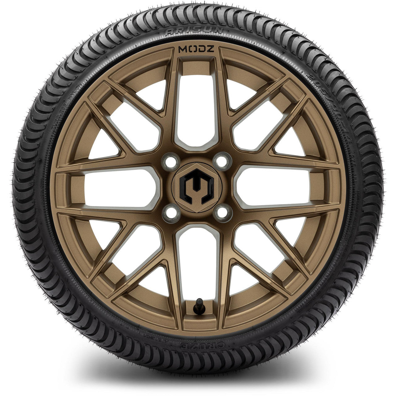MODZ® 14" Matrix Matte Bronze Wheels & Street Tires Combo
