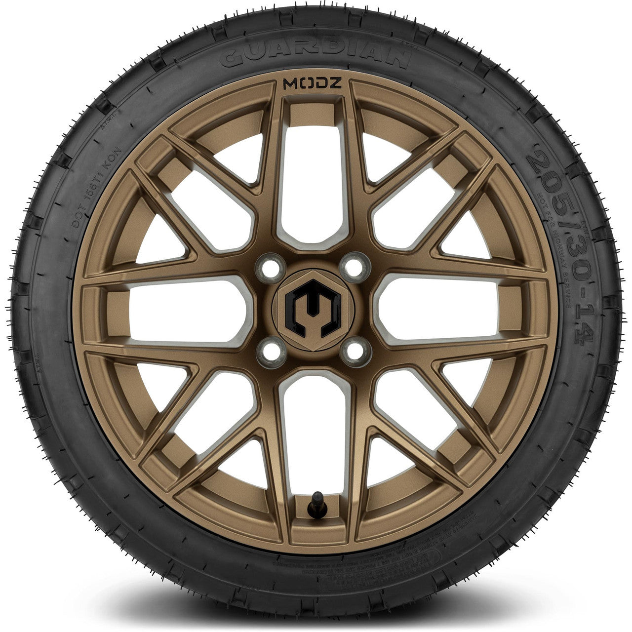 MODZ® 14" Matrix Matte Bronze Wheels & Street Tires Combo