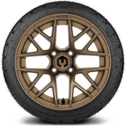 MODZ® 14" Matrix Matte Bronze Wheels & Street Tires Combo