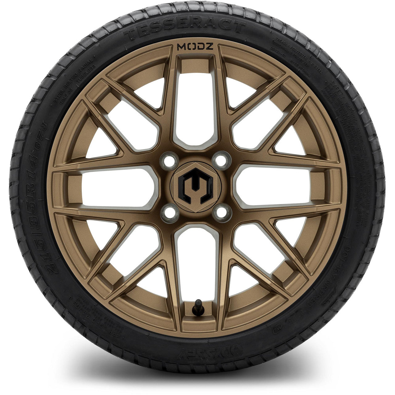 MODZ® 14" Matrix Matte Bronze Wheels & Street Tires Combo