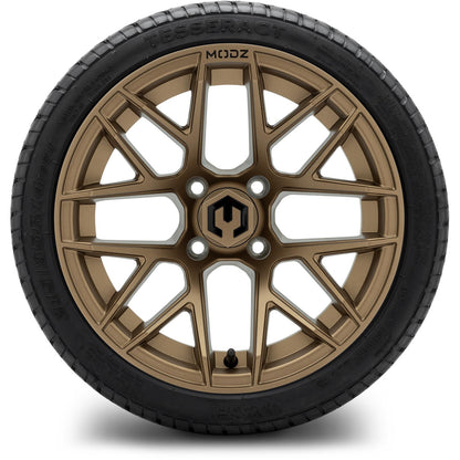 MODZ® 14" Matrix Matte Bronze Wheels & Street Tires Combo