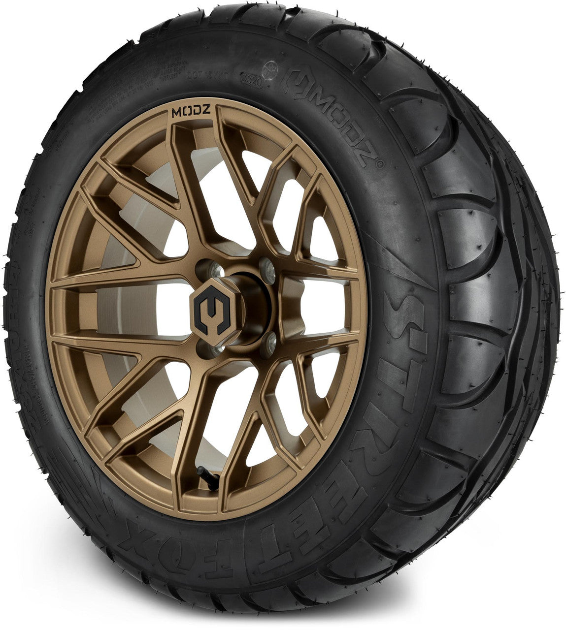 MODZ® 14" Matrix Matte Bronze Wheels & Street Tires Combo