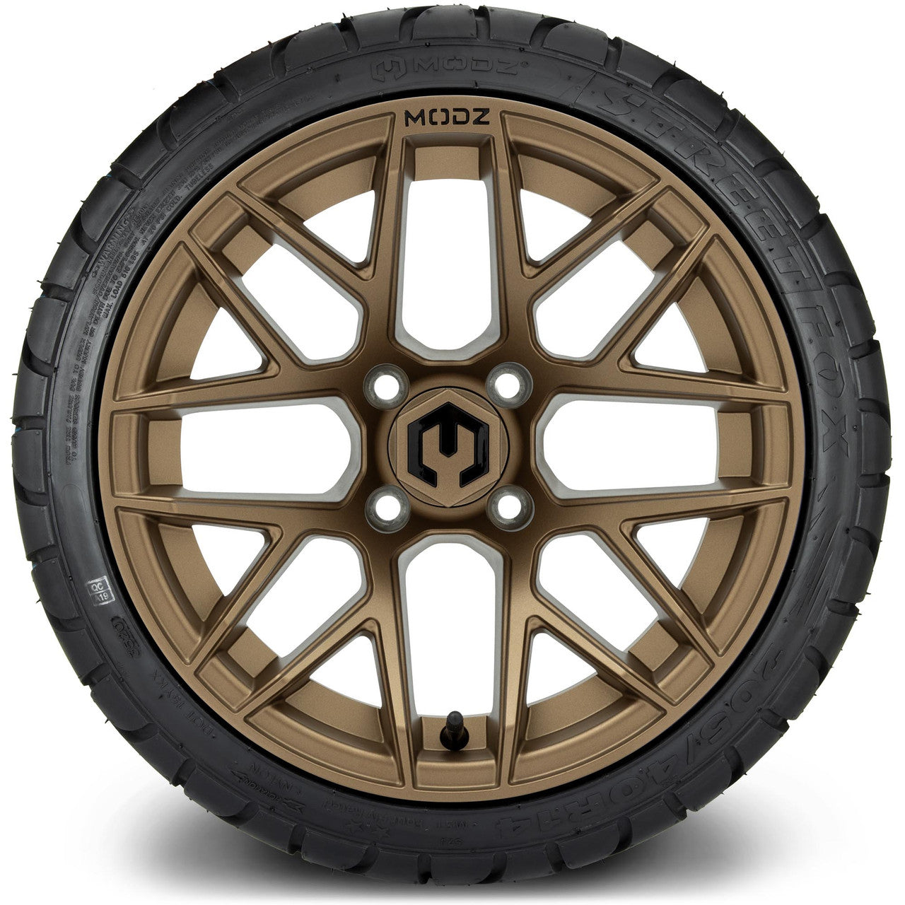 MODZ® 14" Matrix Matte Bronze Wheels & Street Tires Combo