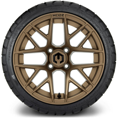 MODZ® 14" Matrix Matte Bronze Wheels & Street Tires Combo