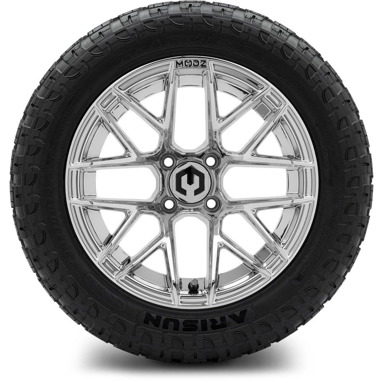 MODZ® 14" Matrix Chrome Wheels & Off-Road Tires Combo