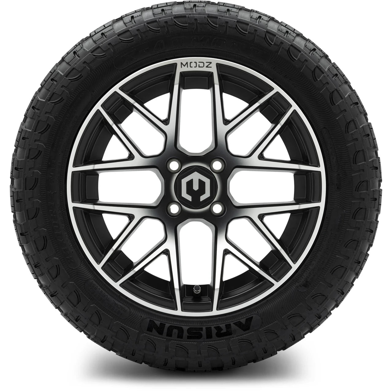 MODZ® 14" Matrix Machined Black Wheels & Off-Road Tires Combo