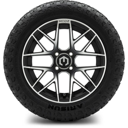 MODZ® 14" Matrix Machined Black Wheels & Off-Road Tires Combo