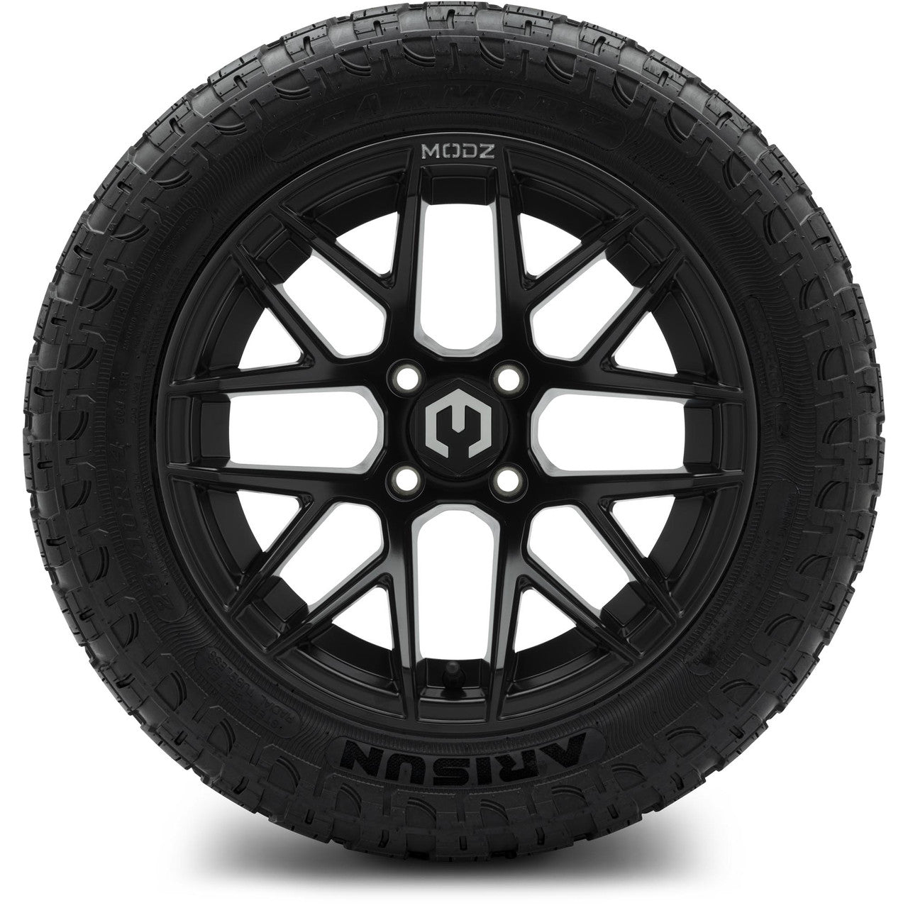 MODZ® 14" Matrix Matte Black Wheels & Off-Road Tires Combo