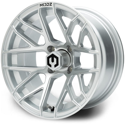 MODZ® Matrix Silver 14" Golf Cart Wheel
