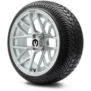 MODZ® 14" Matrix Silver Wheels & Street Tires Combo