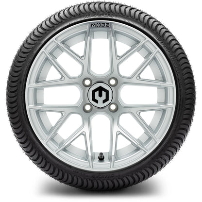 MODZ® 14" Matrix Silver Wheels & Street Tires Combo