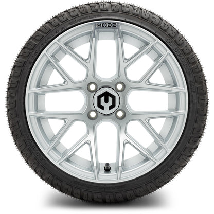 MODZ® 14" Matrix Silver Wheels & Street Tires Combo