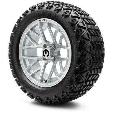 MODZ® 14" Matrix Silver Wheels & Off-Road Tires Combo