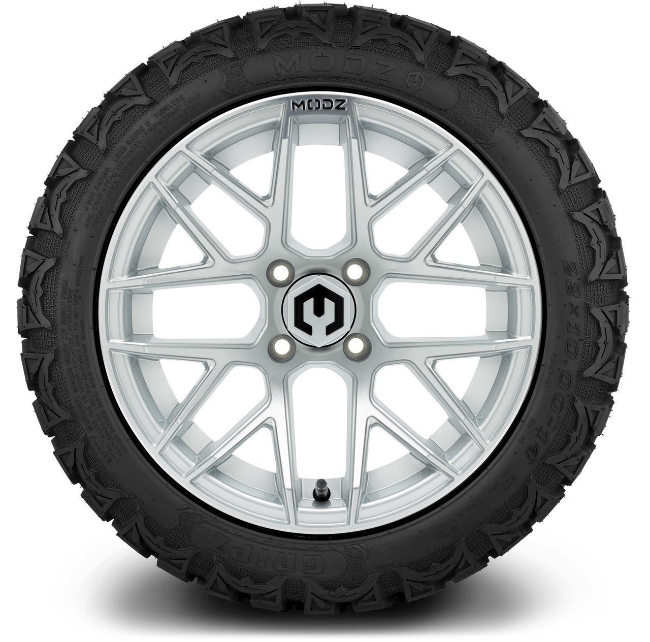 MODZ® 14" Matrix Silver Wheels & Off-Road Tires Combo