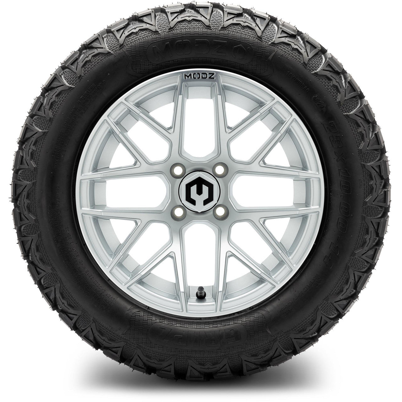 MODZ® 14" Matrix Silver Wheels & Off-Road Tires Combo